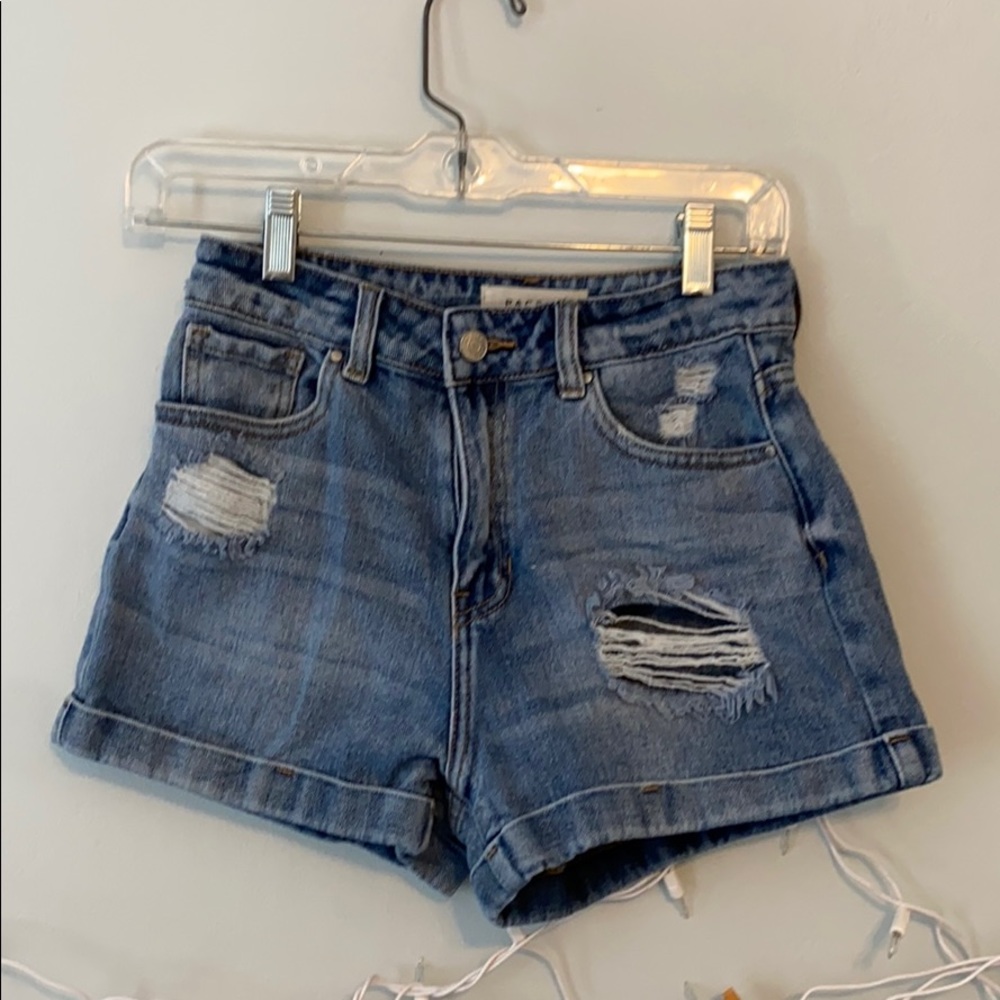 Pacsun ripped jean shorts